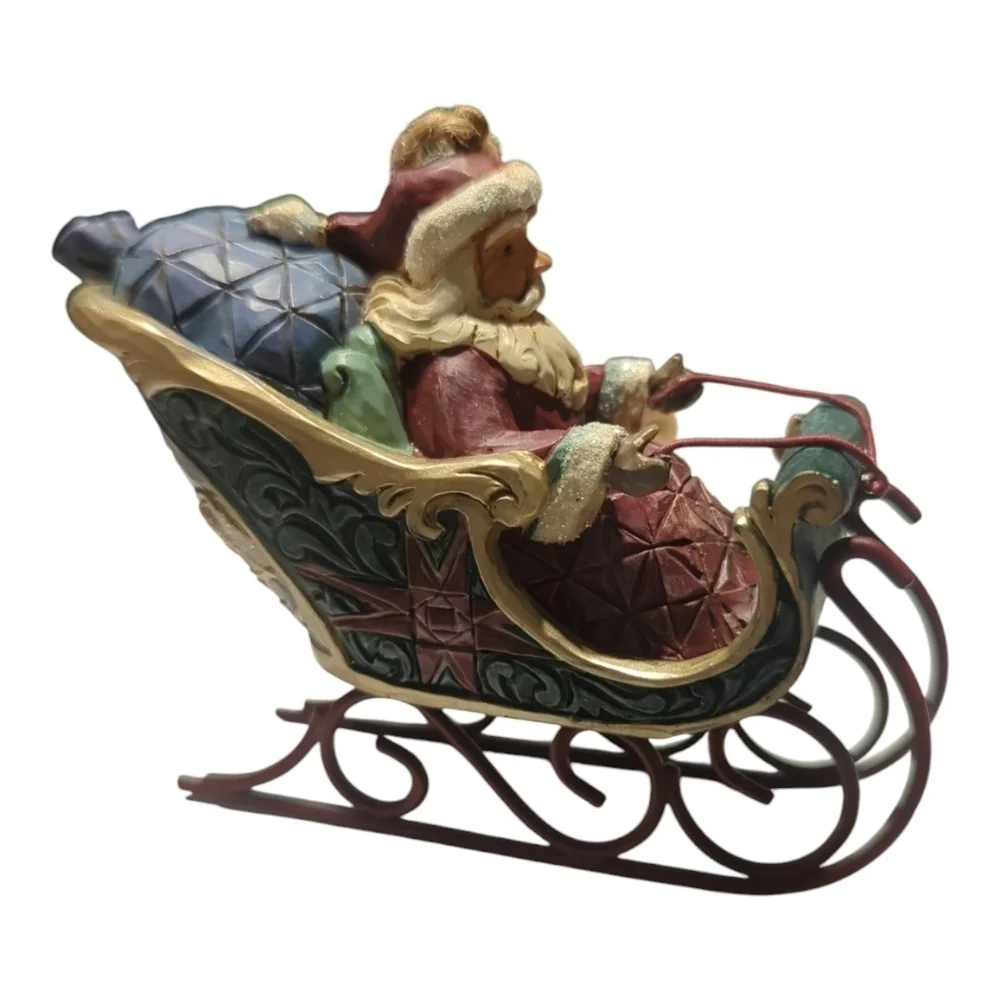 Jim Shore Santa In Sleigh World Ornament